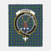 Clan Forbes Tartan Kariert Fleecedecke (Vorderseite)
