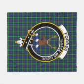 Clan Forbes Tartan Kariert Fleecedecke (Vorderseite (Horizontal))