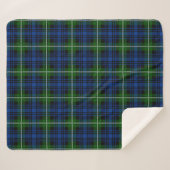 Clan Forbes Tartan Kariert Sherpadecke (Vorderseite (Horizontal))