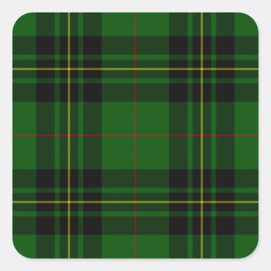 Clan Forbes Tartan Quadratischer Aufkleber (Vorderseite)