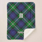 Clan Forbes Tartan Sherpadecke (Vorderseite)