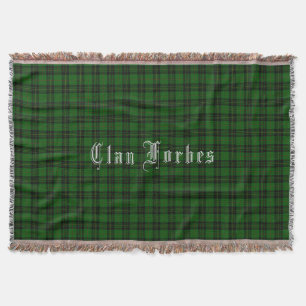 Clan Forbes Tartan Throw Blanket Decke