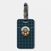 Clan-Forbes Tartan und Sporran Gepäckanhänger (Rückseite vertikal)