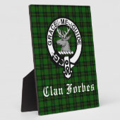 Clan Forbes Tartan und Wappen Abzeichen Fotoplatte (Seite)
