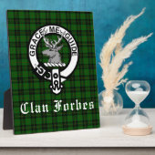 Clan Forbes Tartan und Wappen Abzeichen Fotoplatte (Seite)