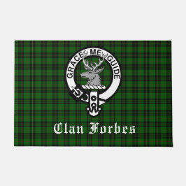 Clan Forbes Tartan und Wappen Abzeichen Fußmatte