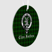 Clan Forbes Tartan und Wappen Abzeichen  Ornament (Vorderseite)