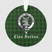 Clan Forbes Tartan und Wappen Abzeichen  Ornament (Vorderseite)