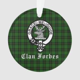 Clan Forbes Tartan und Wappen Abzeichen Ornament
