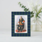 Clan Forbes Vintag Illustration Tartan Frame Postkarte (Stehend Vorderseite)