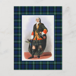 Clan Forbes Vintag Illustration Tartan Frame Postkarte