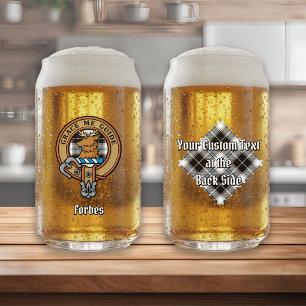 Clan Forbes Wappen über Dress Tartan Dosenglas