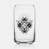 Clan Forbes Wappen über Dress Tartan Dosenglas (Rückseite)