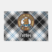 Clan Forbes Wappen über Dress Tartan Fußmatte (Vorderseite)