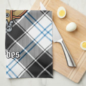 Clan Forbes Wappen über Dress Tartan Geschirrtuch (Viertel Falte)