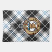 Clan Forbes Wappen über Dress Tartan Geschirrtuch (Horizontal)