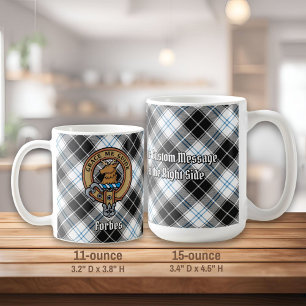 Clan Forbes Wappen über Dress Tartan Kaffeetasse
