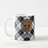 Clan Forbes Wappen über Dress Tartan Kaffeetasse (Links)