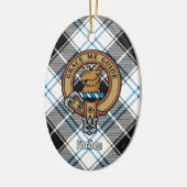Clan Forbes Wappen über Dress Tartan Keramik Ornament (Links)