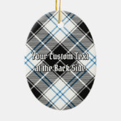 Clan Forbes Wappen über Dress Tartan Keramik Ornament (Hinten)