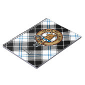Clan Forbes Wappen über Dress Tartan Notizblock (Linke Seite)
