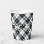 Clan Forbes Wappen über Dress Tartan Pappbecher (Rückseite)