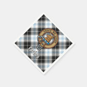 Clan Forbes Wappen über Dress Tartan Serviette (Ecke)