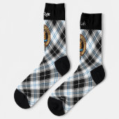 Clan Forbes Wappen über Dress Tartan Socken (Linkes Detail)