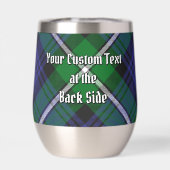 Clan Forbes Wappen über Tartan (Rückseite)