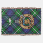 Clan Forbes-Wappen über Tartan Decke (Vorderseite)