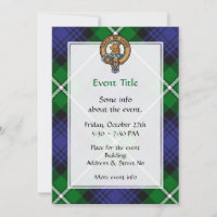 Clan Forbes Wappen über Tartan