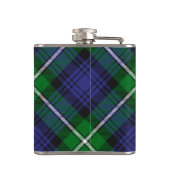 Clan Forbes Wappen über Tartan Flachmann (Rückseite)
