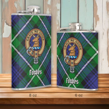 Clan Forbes Wappen über Tartan