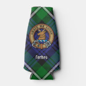 Clan Forbes Wappen über Tartan Flaschenkühler (Vorderseite)