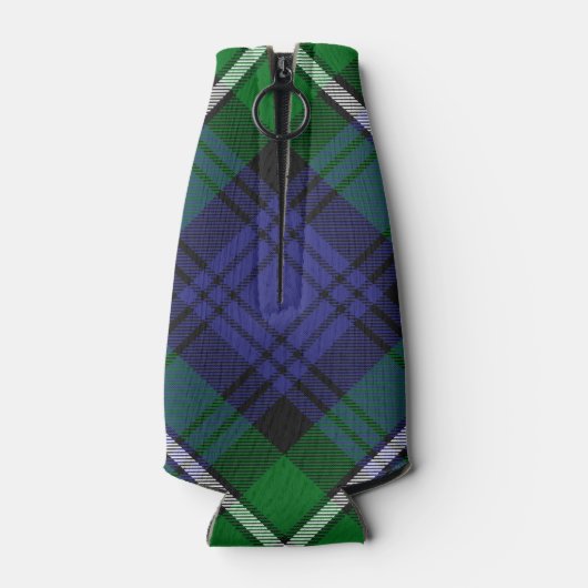 Clan Forbes Wappen über Tartan Flaschenkühler (Rückseite)