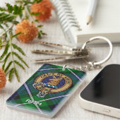 Clan Forbes Wappen über Tartan Schlüsselanhänger (Vorderseite rechts)