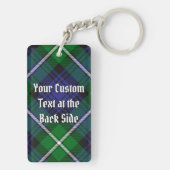 Clan Forbes Wappen über Tartan Schlüsselanhänger (Rückseite)
