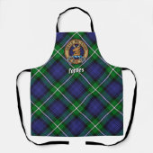 Clan Forbes Wappen über Tartan Schürze (Vorderseite)