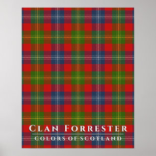 Clan Forrester Colors of Scotland 2 Tartan Kariert Poster