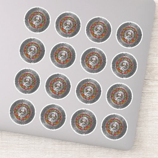 Clan Forrester | Foster Wappen & Tartan Knot Aufkleber (Detail)