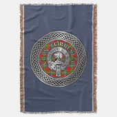 Clan Forrester | Foster Wappen & Tartan Knot Decke (Vorderseite Vertikal)