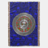 Clan Forrester | Foster Wappen & Tartan Knot Decke (Vorderseite Vertikal)