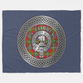 Clan Forrester | Foster Wappen & Tartan Knot Fleecedecke (Vorderseite (Horizontal))
