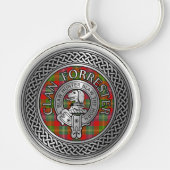 Clan Forrester | Foster Wappen & Tartan Knot Schlüsselanhänger (Vorne)
