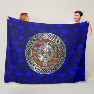 Clan Forrester   Foster Wappen & Tartan Knoten Fleecedecke