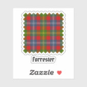 Clan Forrester Tartan Aufkleber (Blatt)