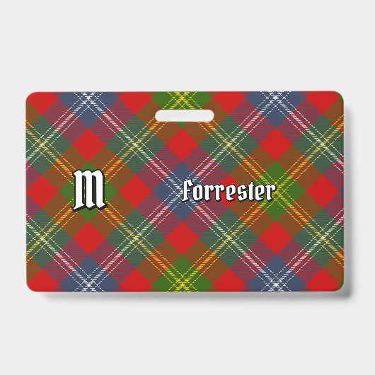 Clan Forrester Tartan Ausweis (Vorderseite)