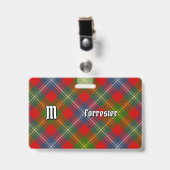 Clan Forrester Tartan Ausweis (Vorderseite mit Clip)