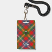 Clan Forrester Tartan Ausweis (Vorderseite mit Lanyard)