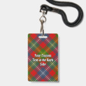 Clan Forrester Tartan Ausweis (Rückseite mit Lanyard)